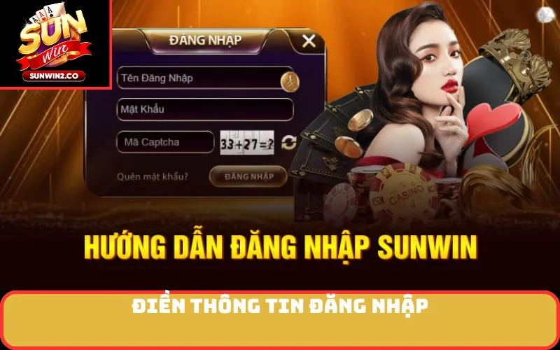 Điền thông tin đăng nhập