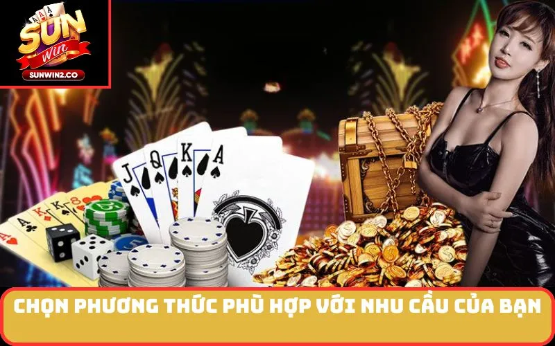 Chọn phương thức phù hợp với nhu cầu của bạn